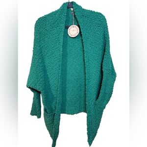 Umgee Turquoise Dolman Sleeve Knit Cardigan